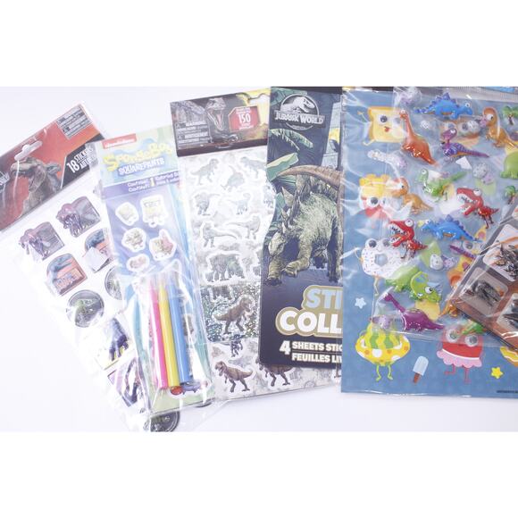 Large Lot, Jurassic Park, Spongebob, 3D, Booklets, Boy, Sticker Lot, Scrapbookin - Picture 2 of 3